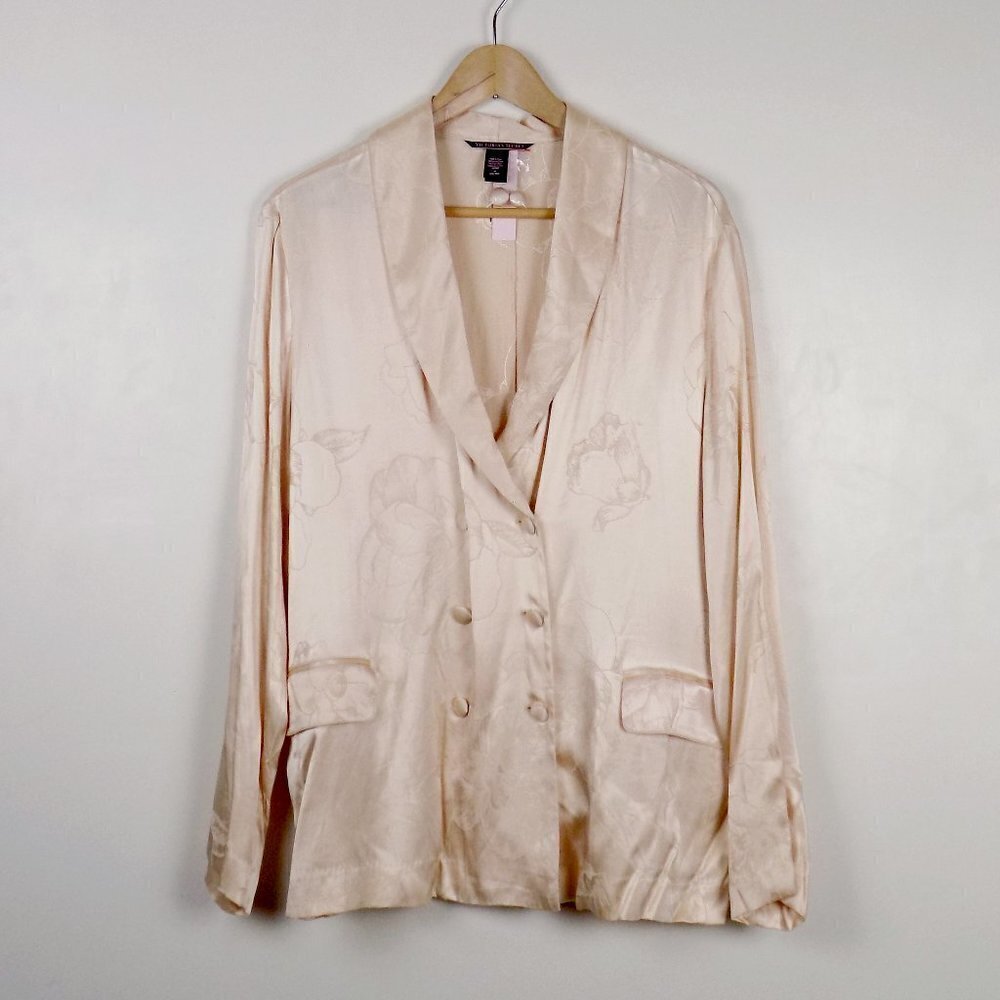 nwt Victoria's Secret satin jacquard blazer floral cottage core